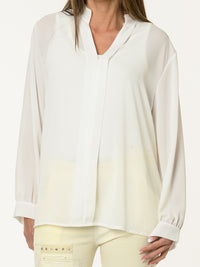 Blouse blanche avec col mao