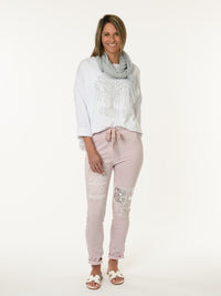 Foulard gris léger 20% soie