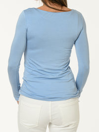 Chandail à manche longue bleu pâle