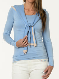 Chandail à manche longue bleu pâle