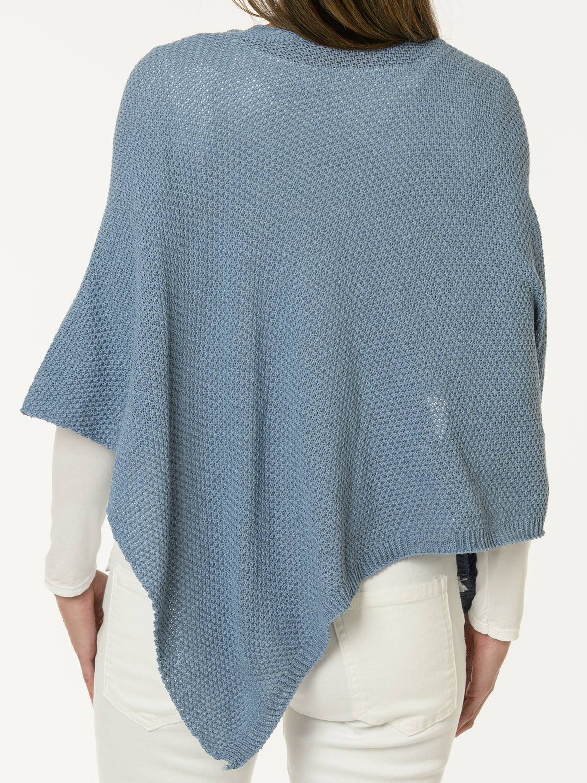 Veste en mailles bleu jean