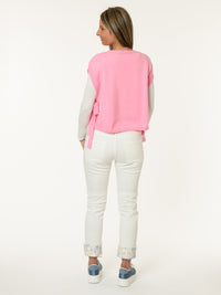 Débardeur rose pâle avec lacets sur les côtés