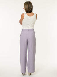 Pantalon lilas à taille haute