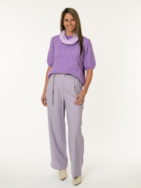 Chandail lilas à manches courtes