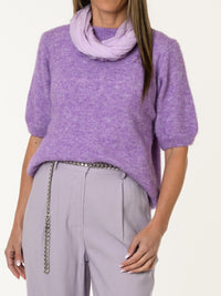 Chandail lilas à manches courtes
