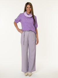 Chandail lilas à manches courtes