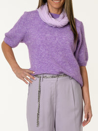 Chandail lilas à manches courtes