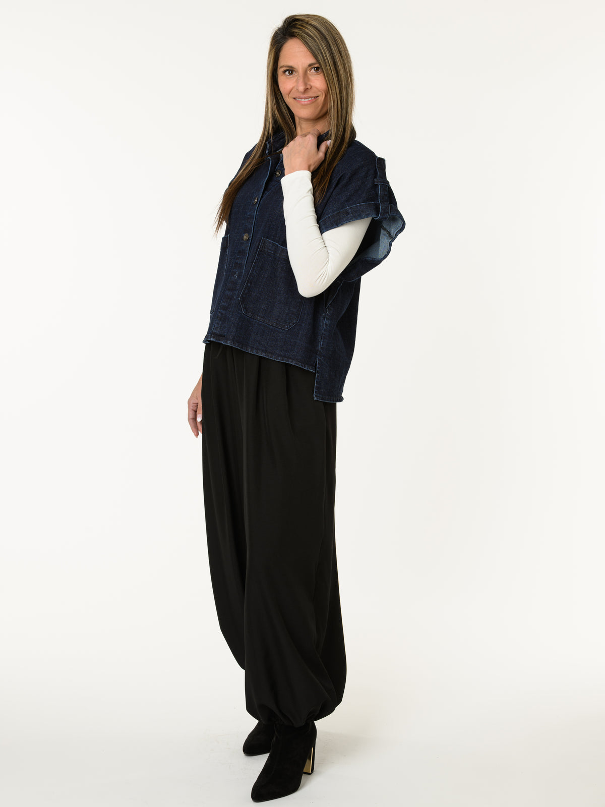 Veste de jeans avec col chemise