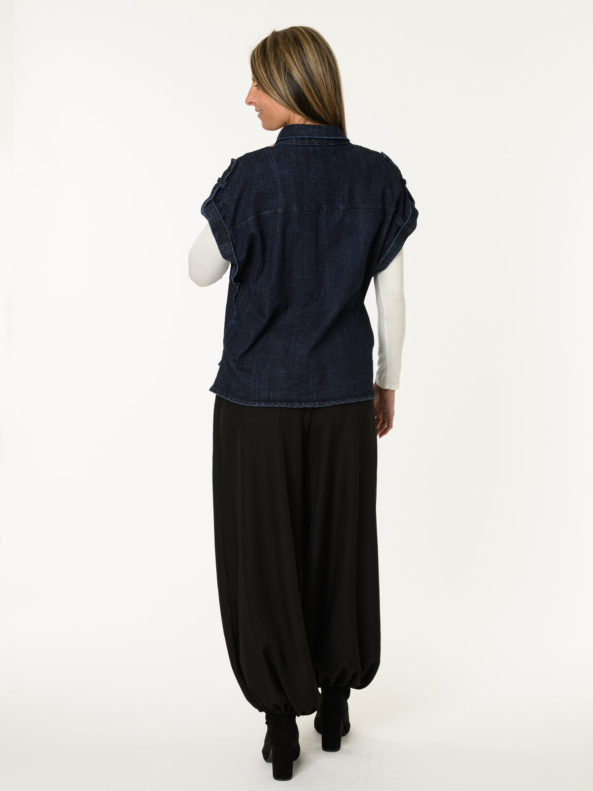 Veste de jeans avec col chemise