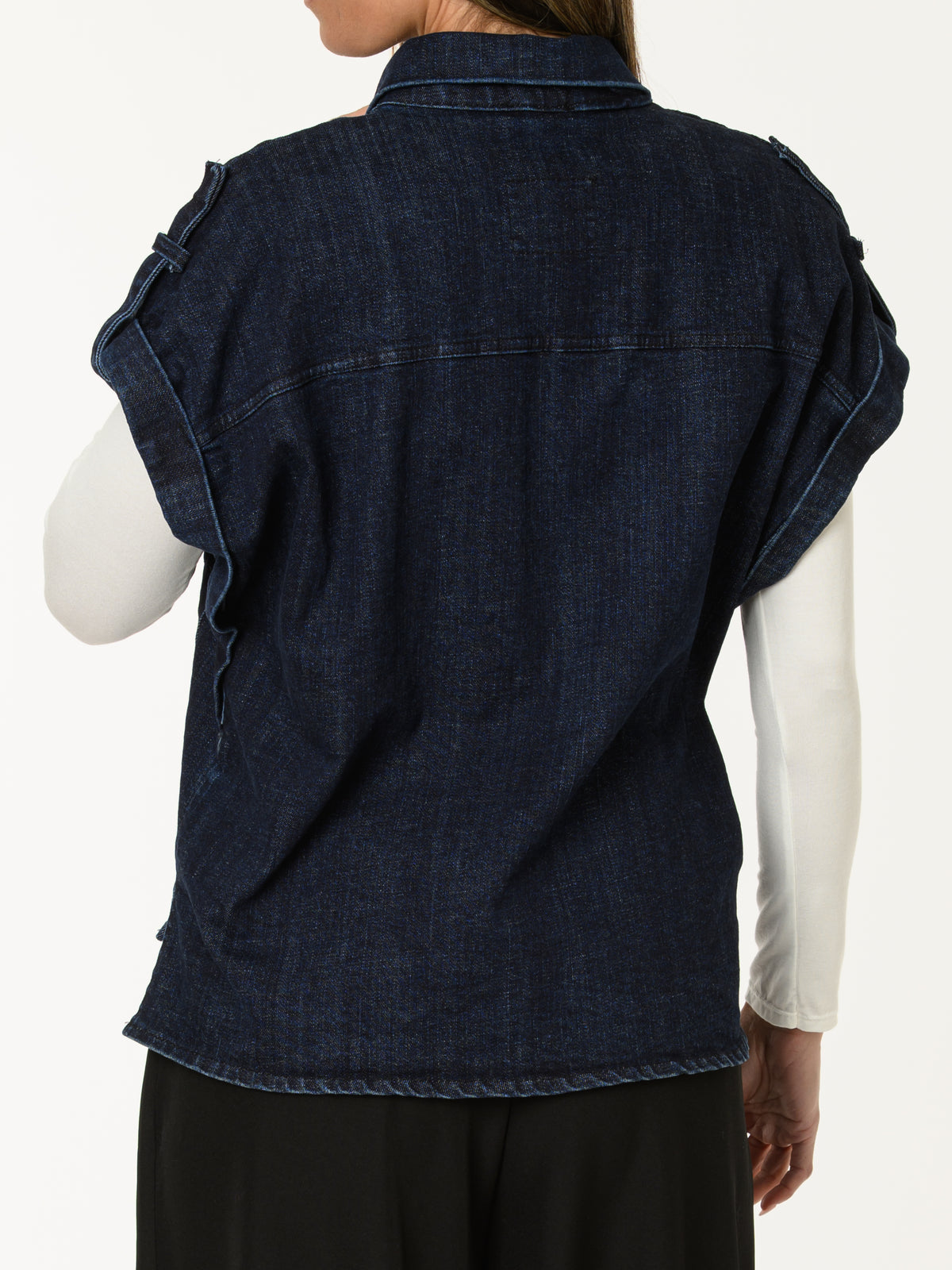 Veste de jeans avec col chemise