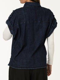 Veste de jeans avec col chemise
