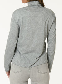 Chandail gris à col montant