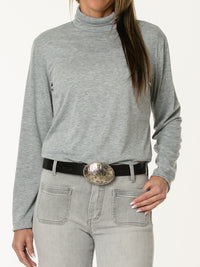 Chandail gris à col montant