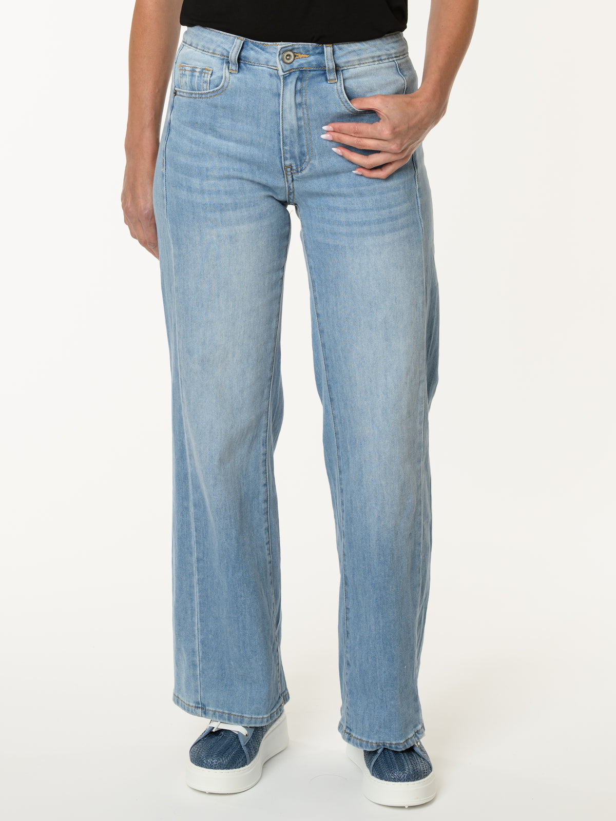 Jeans palazzo bleu clair