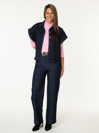 Chandail rose à col montant