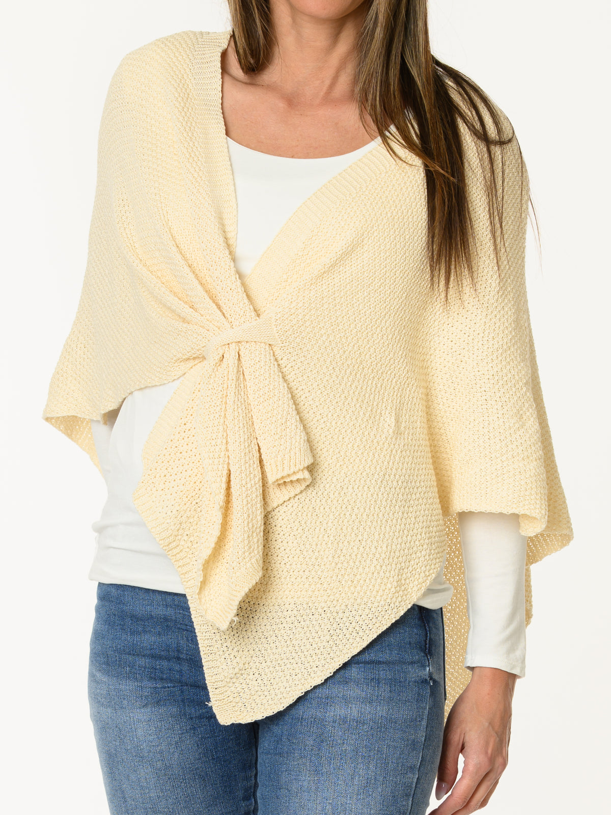 Veste en mailles beige crème