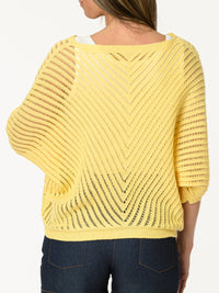 Chandail en mailles jaune