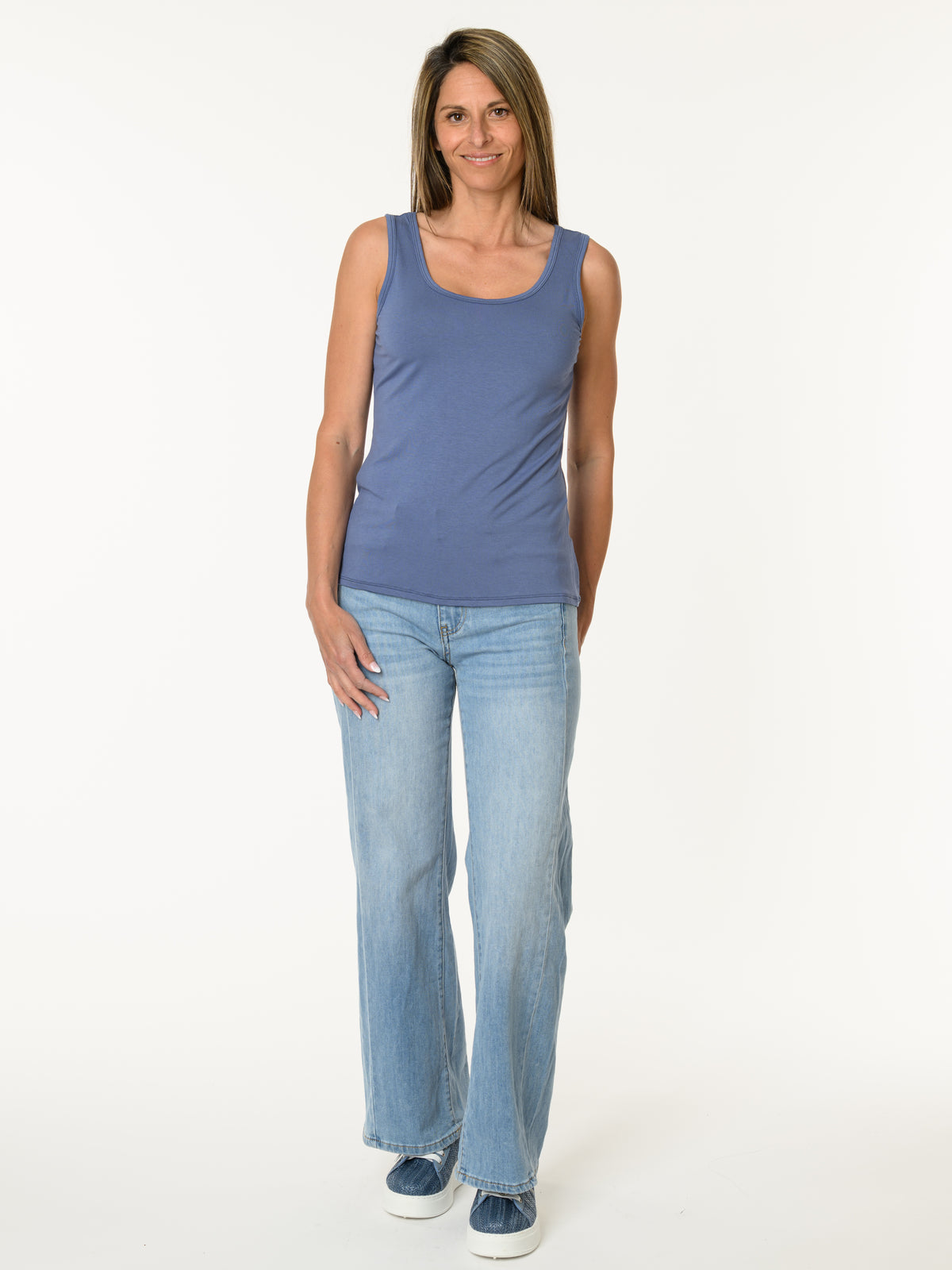 Camisole bleu jean unie
