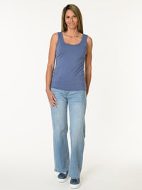 Camisole bleu jean unie