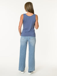 Camisole bleu jean unie