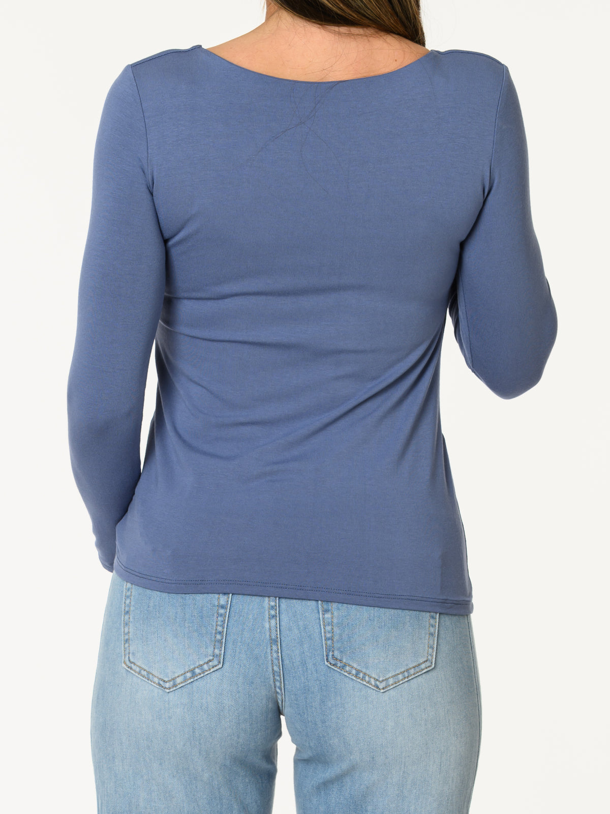 Chandail à manche longue bleu jean