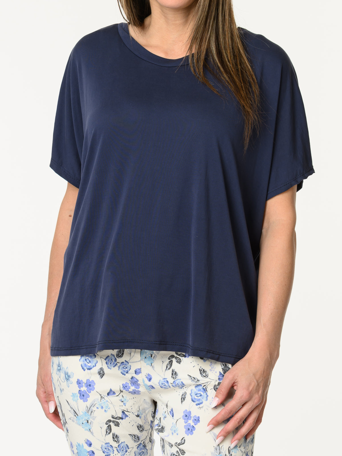 T-shirt marine à manches courtes