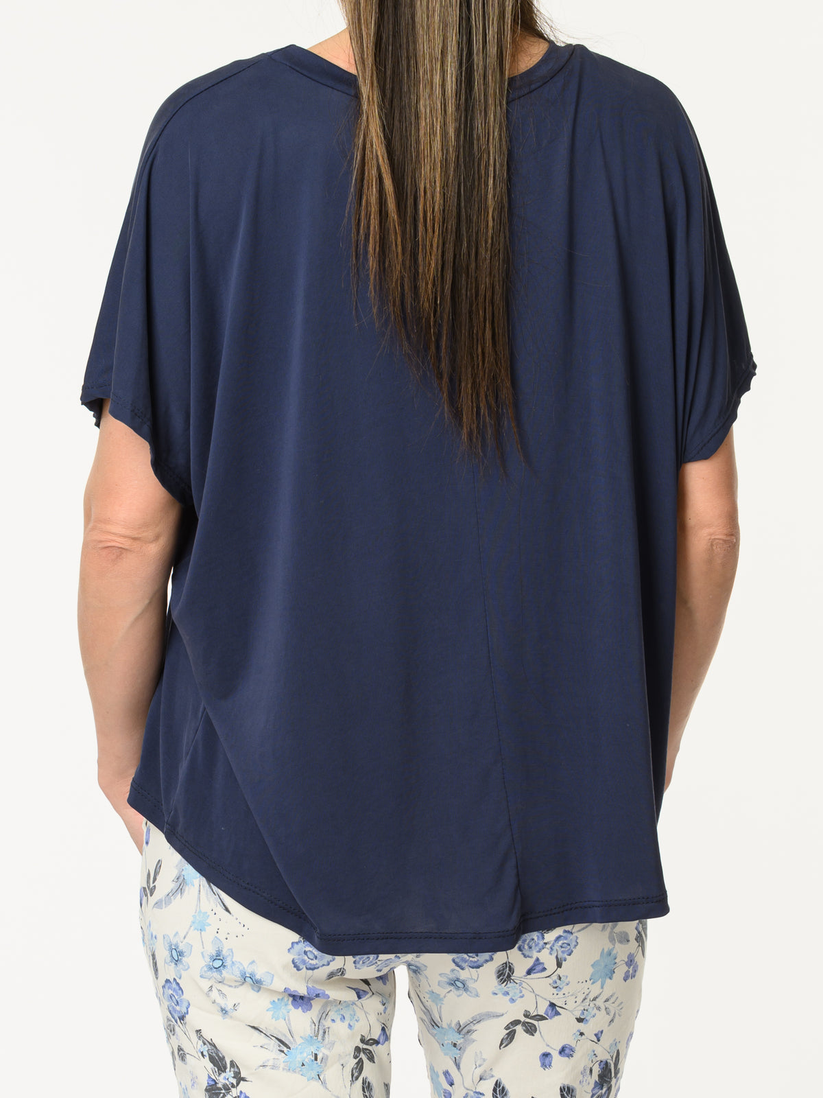 T-shirt marine à manches courtes