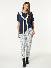 T-shirt marine à manches courtes