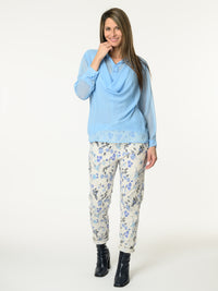 Blouse bleu ciel en voile