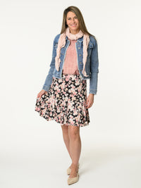 Chandail vieux rose avec lacets sur les côtés