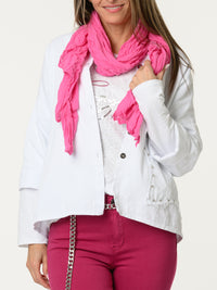 Chandail blanc à motifs de léopard gris