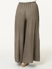 Pantalon brun à jambe large