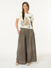 T-shirt blanc crème avec imprimé de scooter