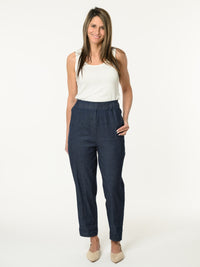 Pantalon baggy bleu jean foncé