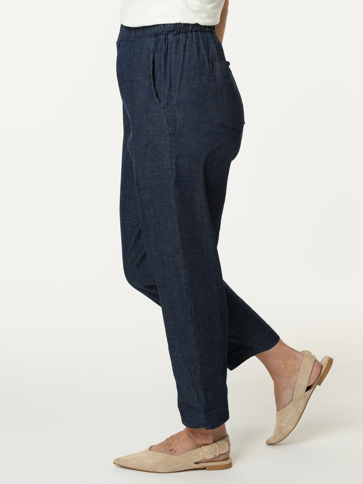 Pantalon baggy bleu jean foncé