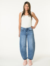 Jeans baggy avec coutures sur les côtés