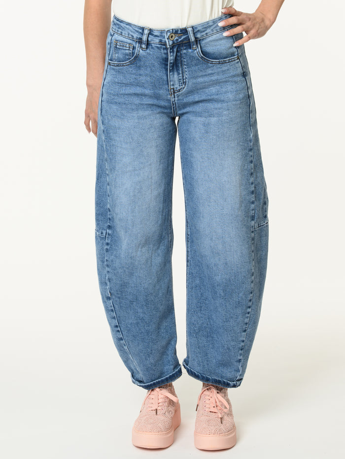 Jeans baggy avec coutures sur les côtés