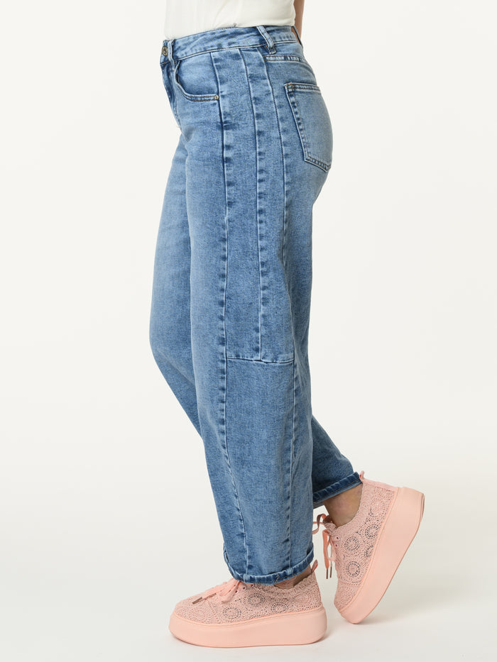 Jeans baggy avec coutures sur les côtés