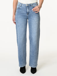 Jeans bleu clair à jambe large