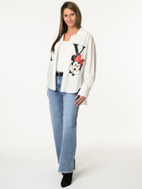 Chemise ''NY'' blanche avec imprimé de Minnie Mouse