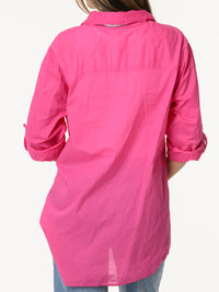 Chemise fuchsia avec cravate