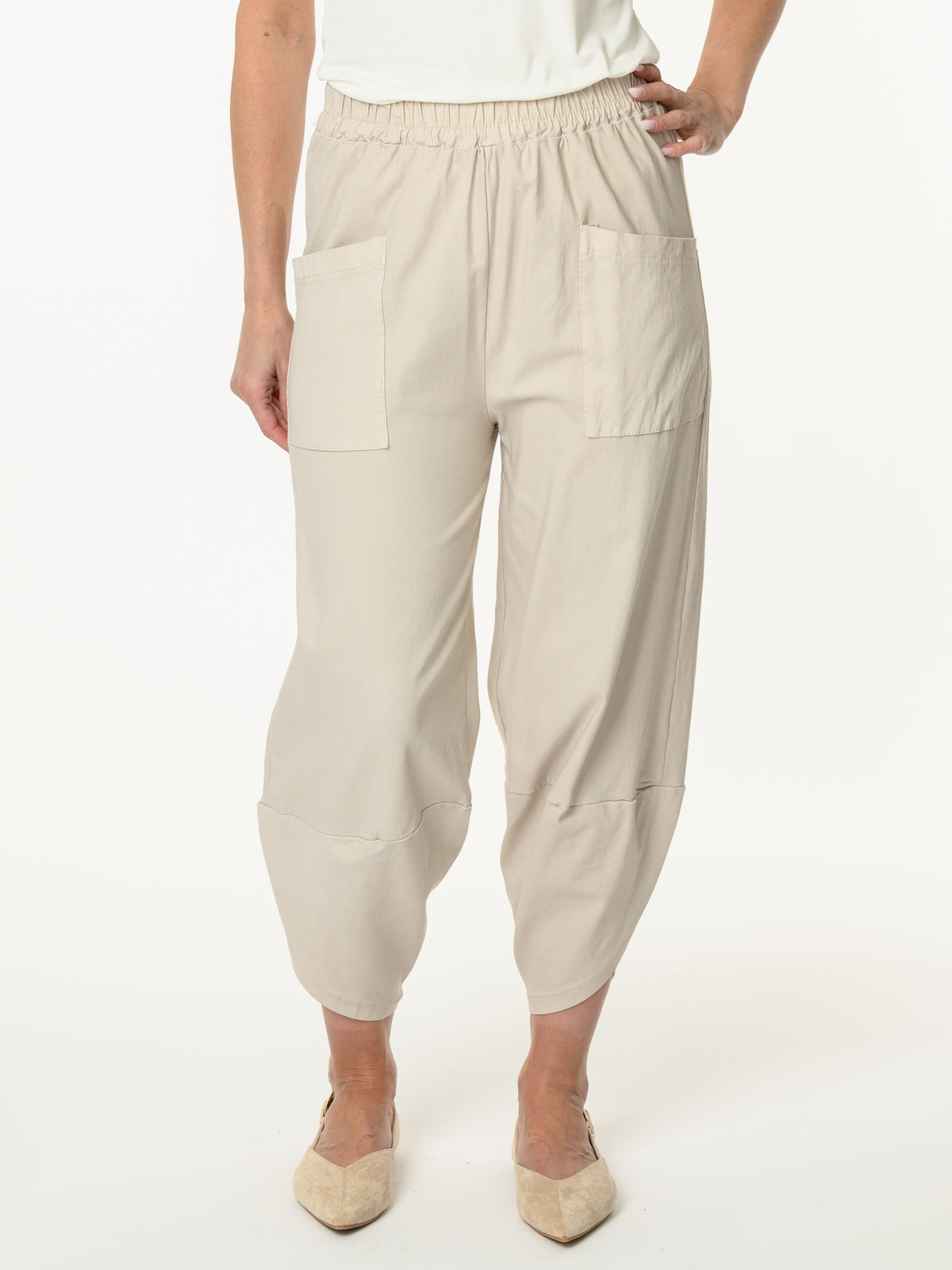 Pantalon baggy beige