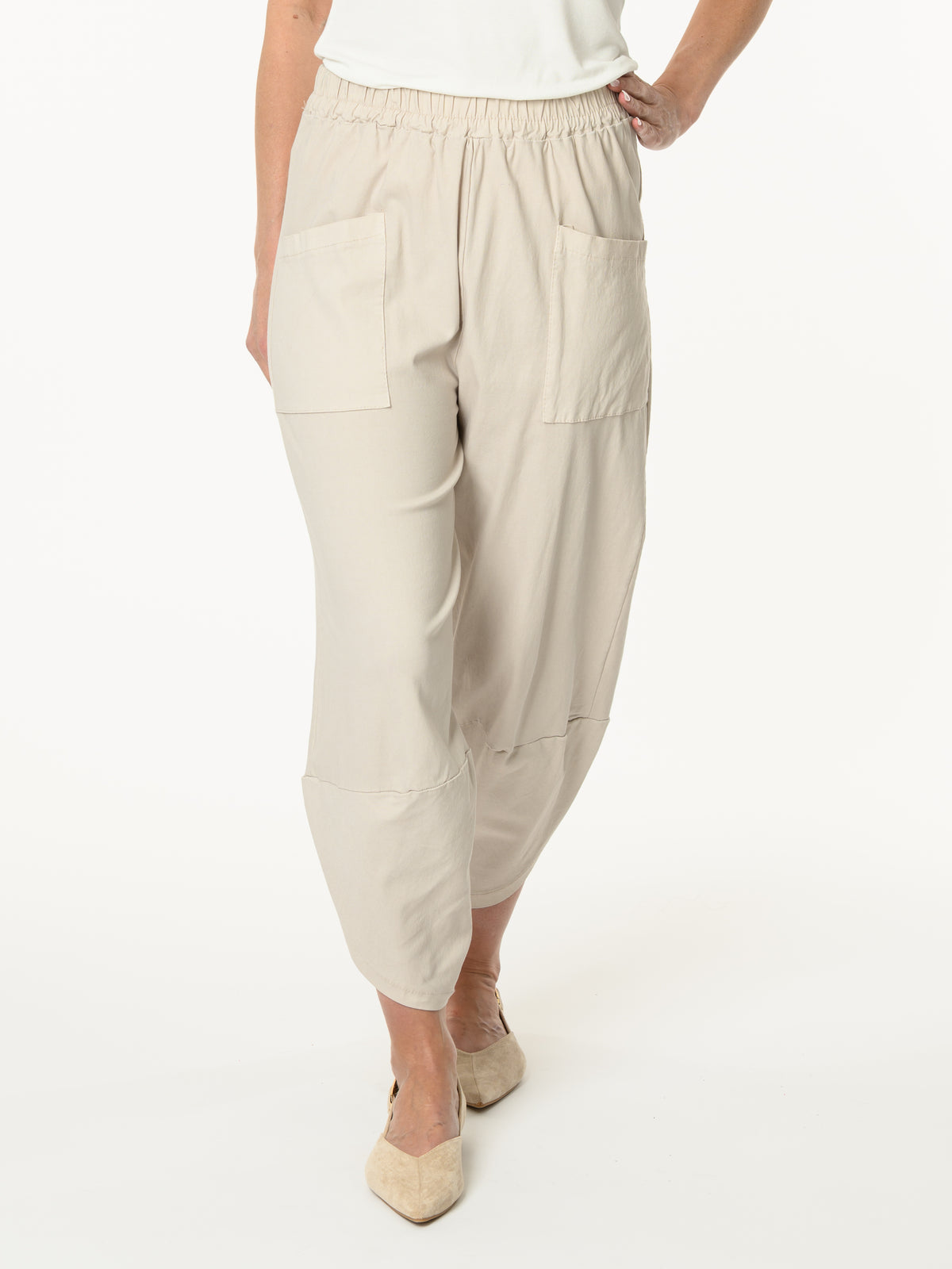 Pantalon baggy beige