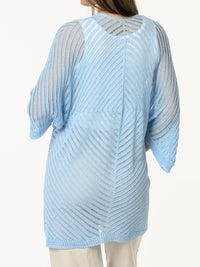 Veste bleue en mailles