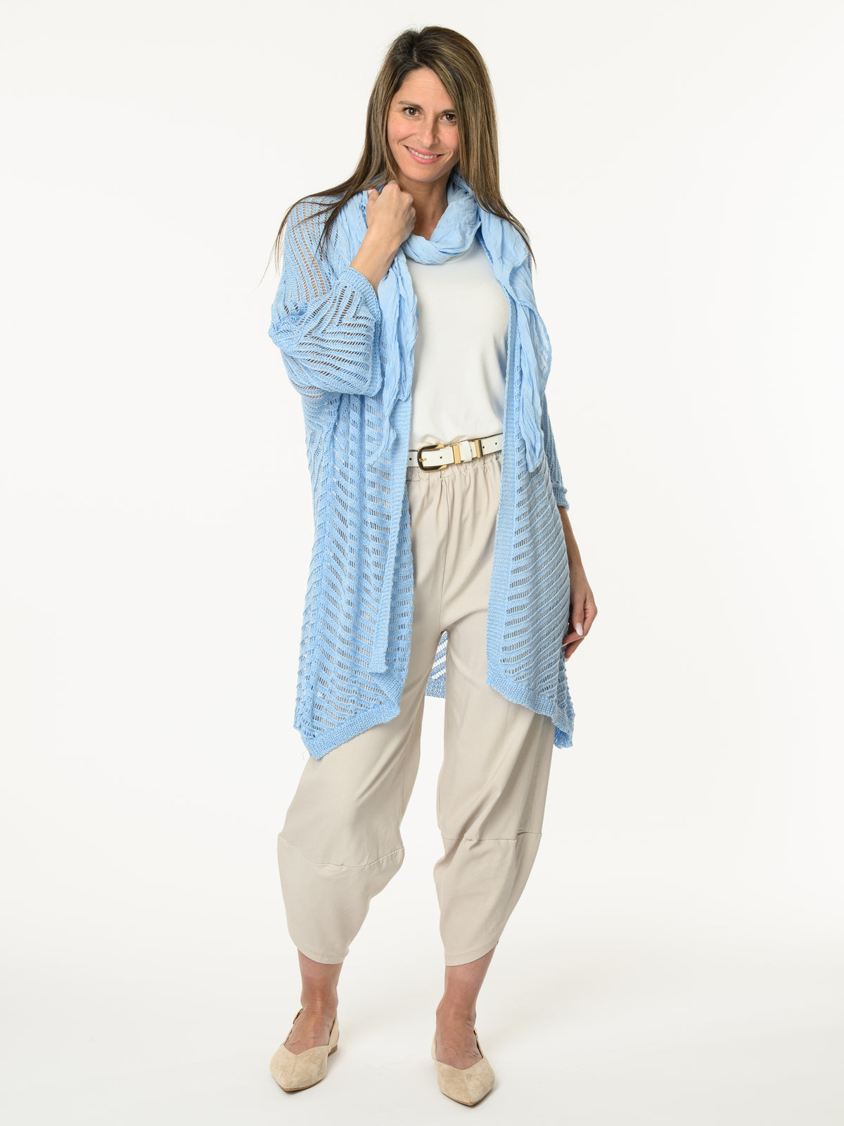 Veste bleue en mailles