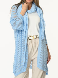 Veste bleue en mailles