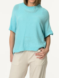 Chandail aqua à manches courtes