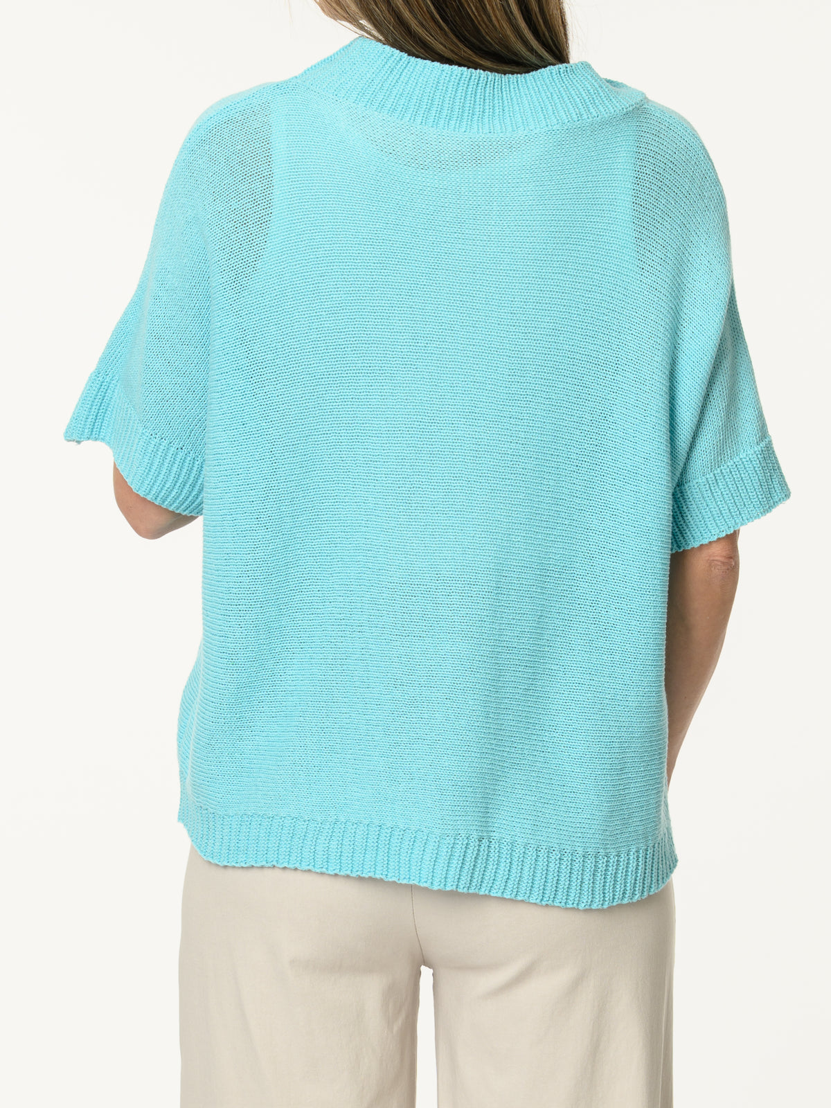Chandail aqua à manches courtes