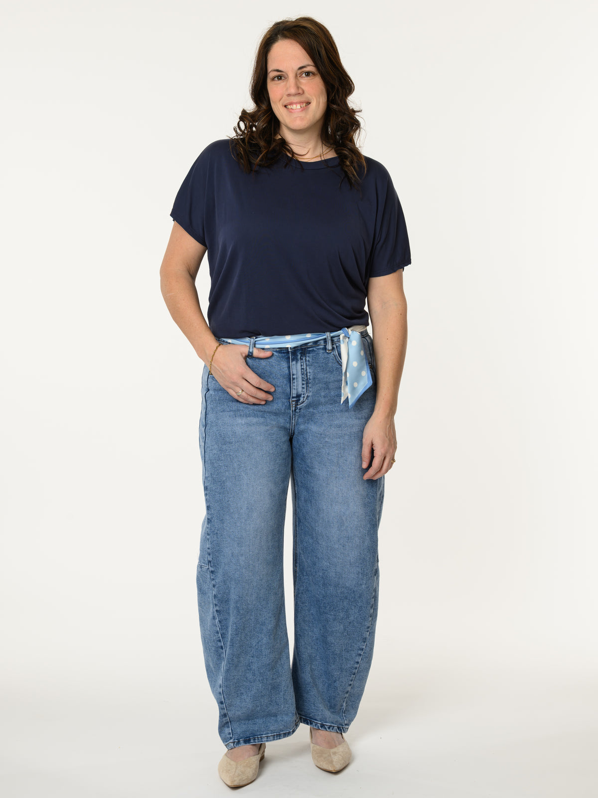 T-shirt marine à manches courtes