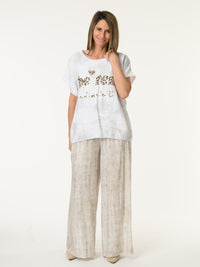 T-shirt blanc ''Be real not perfect''